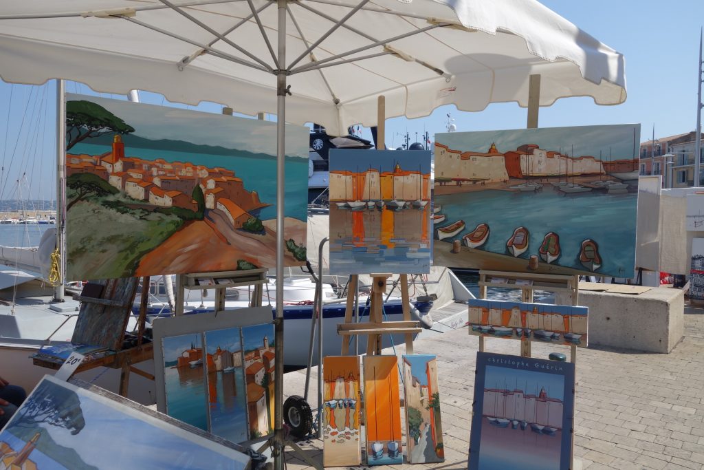 Artwork sold on the St. Tropez port